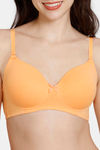Zivame Beautiful Basics Padded Non Wired 3/4th Coverage T-Shirt Bra - Mock Orange — thumbnail 4